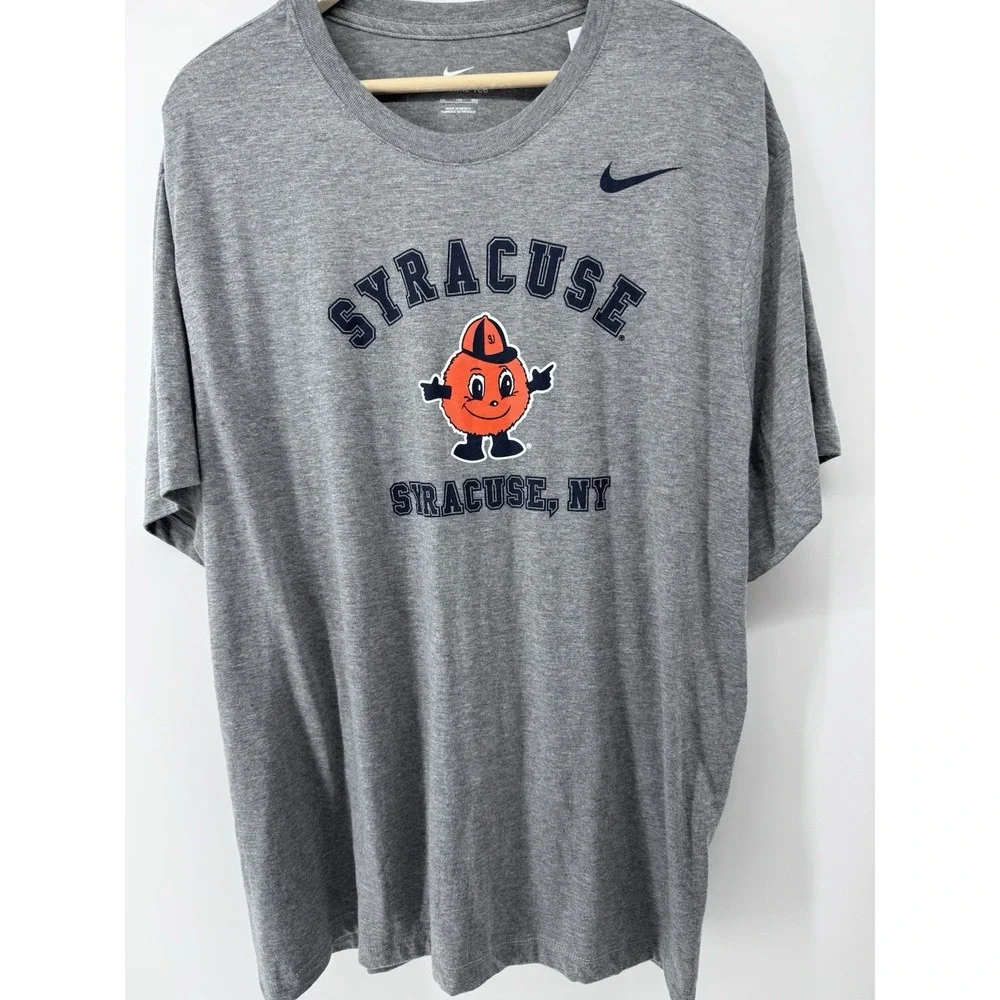 The Nike Tee Syracuse Orange T-Shirt Grey Athletic Men's XXL NWT